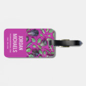 レタス・グリーン・オン・パープル |名前の追加 ラゲッジタグ (裏面横)