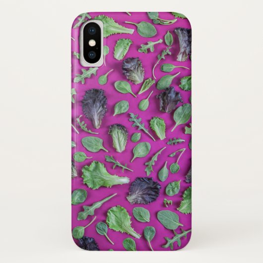レタス・グリーン・オン・パープル Case-Mate iPhoneケース (裏面)