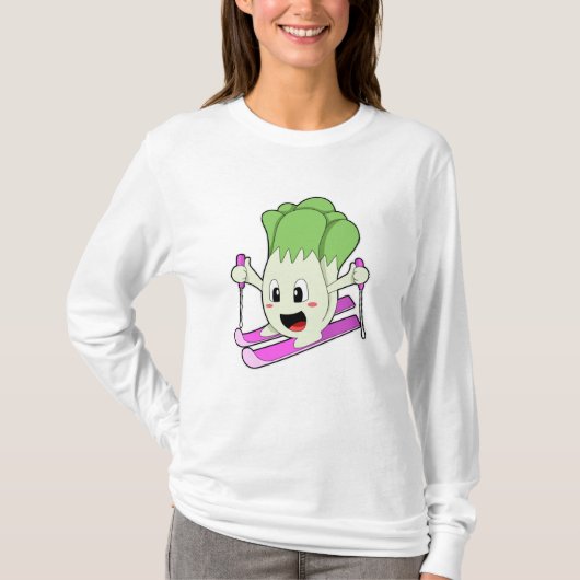 レタス スキーヤー スキー Tシャツ (正面)