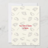 レタス・タコスのパーティー誕生日 招待状 (裏面)