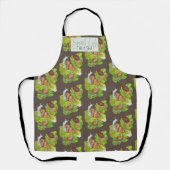 レタス・リーフ・アートのハッピーカタツムリ エプロン (正面)