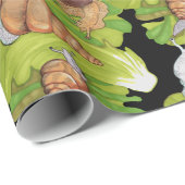 レタス・リーフ・アートのハッピーカタツムリ ラッピングペーパー (ロールコーナー)