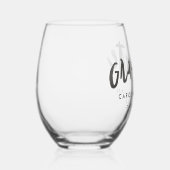 レタパーソナライズされたー卒業 ステムなしワイングラス (右)