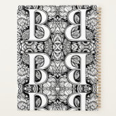 レタパーソナライズされたーBフローラタトゥーデザイナー プランナー手帳 (裏面)