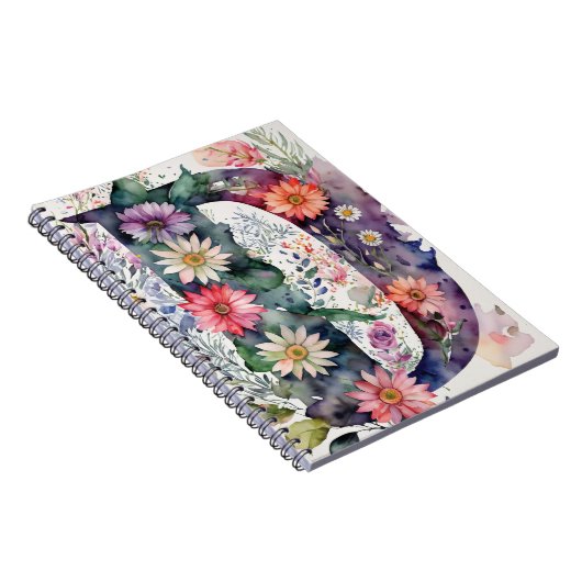 レタパーソナライズされたーDフローラ水彩手帳 ノートブック (右側)
