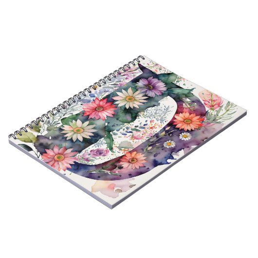 レタパーソナライズされたーDフローラ水彩手帳 ノートブック (左側)