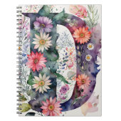 レタパーソナライズされたーDフローラ水彩手帳 ノートブック (正面)