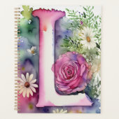 レタパーソナライズされたーLフローラ水彩手帳 プランナー手帳 (正面)