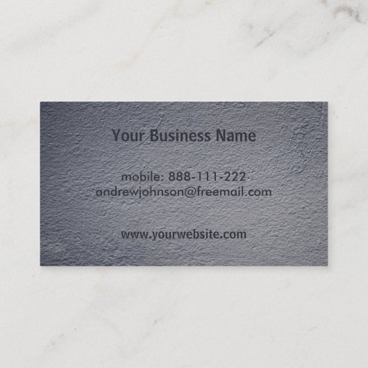 レタフェイクプレスのダンベルウェイトフィットネストレーナー 名刺 (裏面)