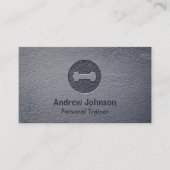 レタフェイクプレスのダンベルウェイトフィットネストレーナー 名刺 (正面)