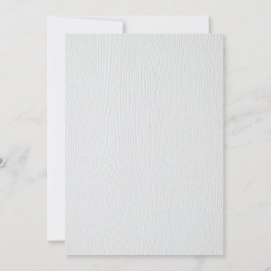 レタフェイクプレス木材の素朴なエレガント招待 招待状 (裏面)