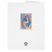 レタブルーの髪の人魚のアートby Renee Lavoie (裏面)