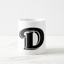 レタモダンーDはっきりしたシンプルモノグラム コーヒーマグカップ