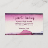 レタモノグラムのーLシンプルシックフローラ水色 名刺 (裏面)