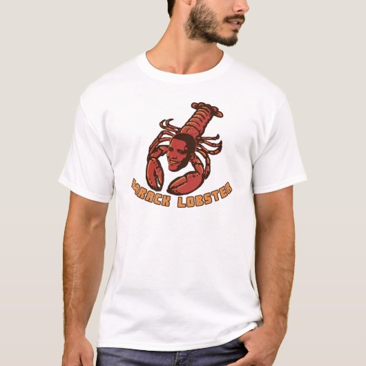 レタリングが付いているバラクのロブスターのティー Tシャツ (正面)