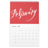 レタリングのカレンダー2018年 カレンダー (2月 2027)