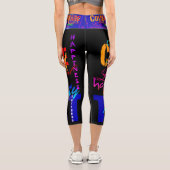 レタリングカラフル80のスタイル前向きクォリティC カプリレギンス (裏面)