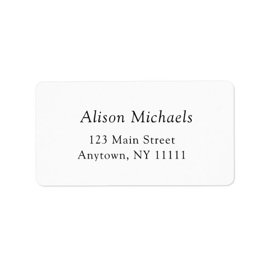 レタリングシンプルミニマル差出人住所ラベル ラベル (正面)