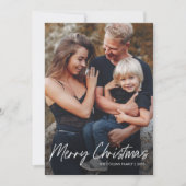 レタリングシンプルメリークリスマス2写真 シーズンカード (正面)