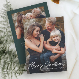 レタリングシンプルメリークリスマス2写真 シーズンカード