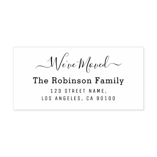 レタリングスクリプト新しいアドレスを移動 セルフインキングスタンプ (デザイン)