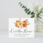 レタリングスタイリッシュ秋フローラニューホーム ポストカード (スタンド正面)