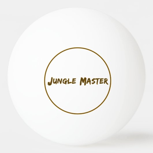 レタリングデザイン ジャングルの達人 卓球ボール (正面)