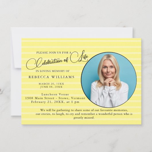 レタリングミニマルお祝いのライフ招待状 招待状 (正面)