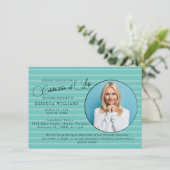 レタリングミニマルお祝いのライフ招待状 招待状 (スタンド正面)