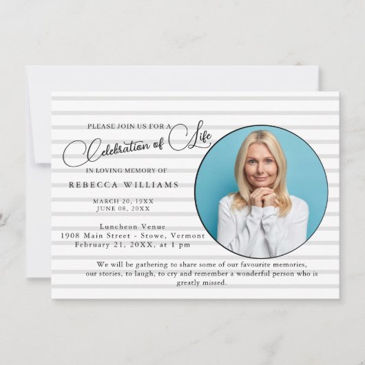 レタリングミニマルお祝いのライフ招待状 招待状 (正面)