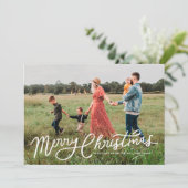 レタリングモダンクリスマスオーバーレイフォトカード シーズンカード (スタンド正面)