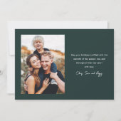 レタリングモダンメリークリスマス2写真 シーズンカード (裏面)