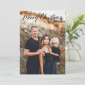 レタリングモダンメリークリスマス2写真 シーズンカード (スタンド正面)