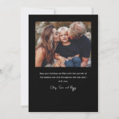 レタリングモダンメリークリスマス2写真 シーズンカード (裏面)