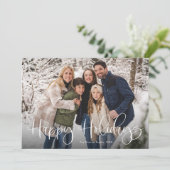 レタリングモダン2枚フォトハッピーホリデイズ シーズンカード (スタンド正面)