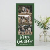 レタリングモダン5スリムフォトメリークリスマス シーズンカード (スタンド正面)