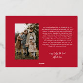 レタリングモダン5枚フォトハッピーホリデー 箔シーズンカード (裏面)