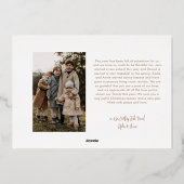 レタリングモダン5枚写真メリークリスマス 箔シーズンカード (裏面)