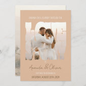 レタリングラブストーリーフォト結婚ズ 招待状 (正面/裏面)