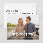 レタリング救日付はがき 案内ポストカード (正面/裏面)