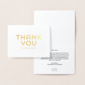 レタリング素朴ビジネスサンキューゴールドフォイルカード 箔カード (ディスプレー)