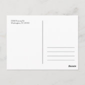 レタリング素朴ホワイトオーバーレイ写真ありがとう ポストカード (裏面)