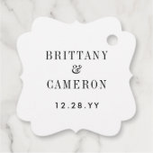 レタリング・ブラックの後の幸せ結婚な フェイバータグ (裏面)