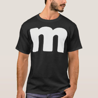 レターおもしろいMグループハロウィーンチーム簡単怠惰 Tシャツ