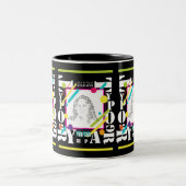 レターからの個人ポートレート ツートーンマグカップ (中央)