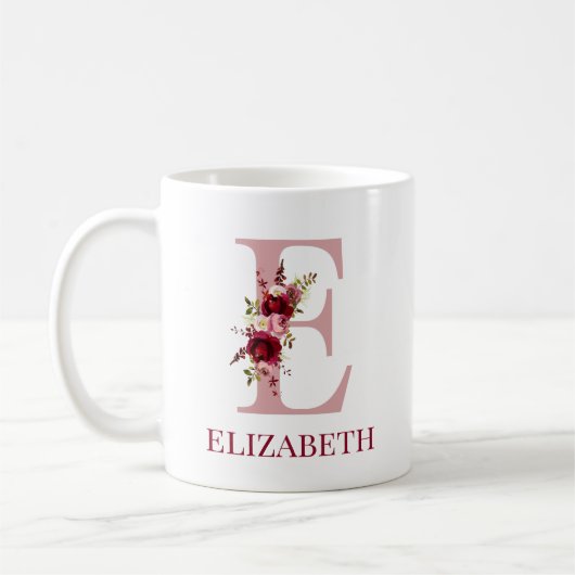 レターエブルゴーニュ赤面フローラ コーヒーマグカップ (左)