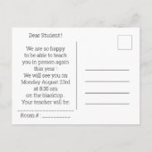 レターカラフル歓迎新学期はがき ポストカード (裏面)