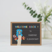 レターカラフル歓迎新学期はがき ポストカード (スタンド正面)