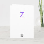 レターカンフェティ "Z" カード (裏面)