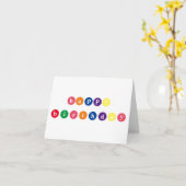 レターキャンディ誕生日 カード (黄色い花)